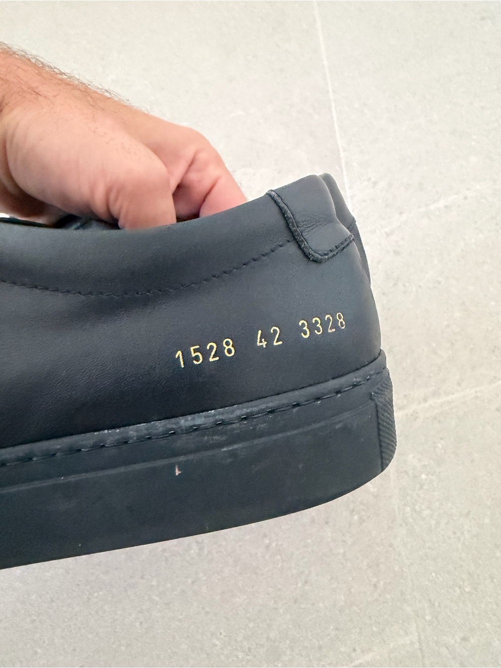 Common Projects Blue Leather Low-Top Sneaker Mens Size 42